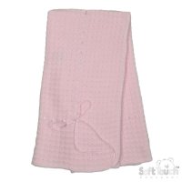 SH12-P: Luxury Hanging Pink Waffle Shawl